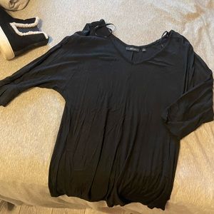 Black half length sleeve women’s shirt